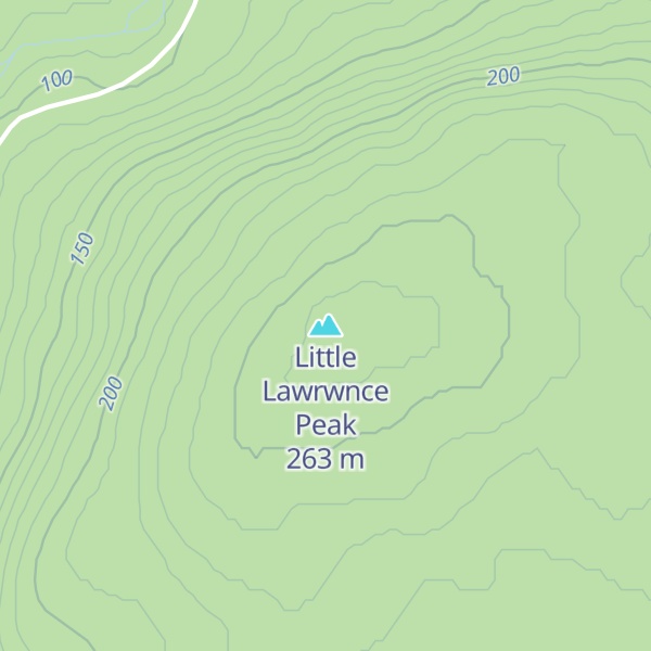 Map of Little Lawrwnce Peak