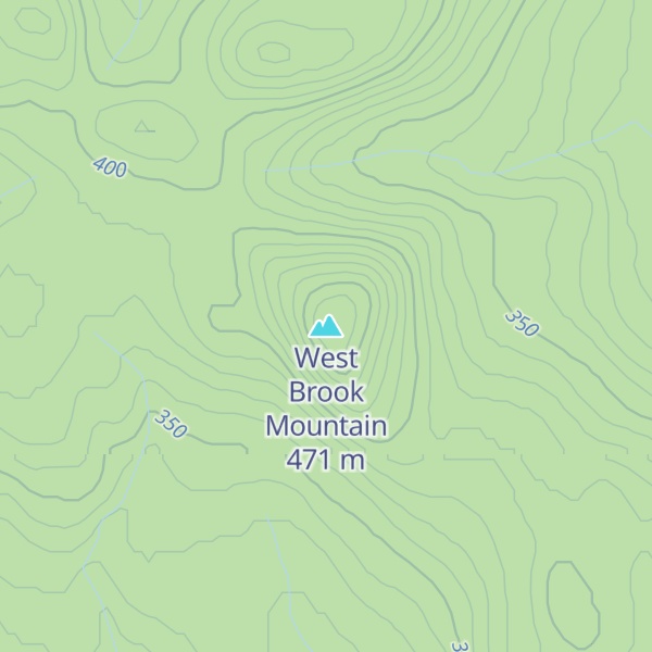Map of West Brook Mountain
