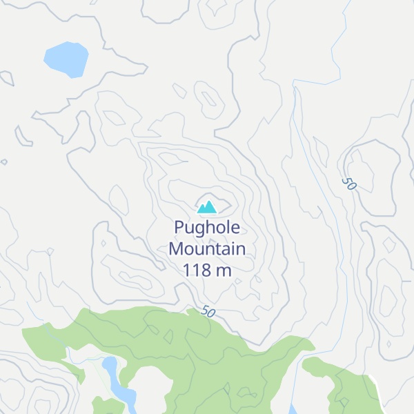Map of Pughole Mountain