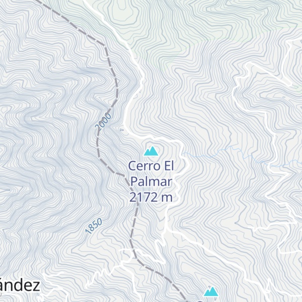 Map of Cerro El Palmar