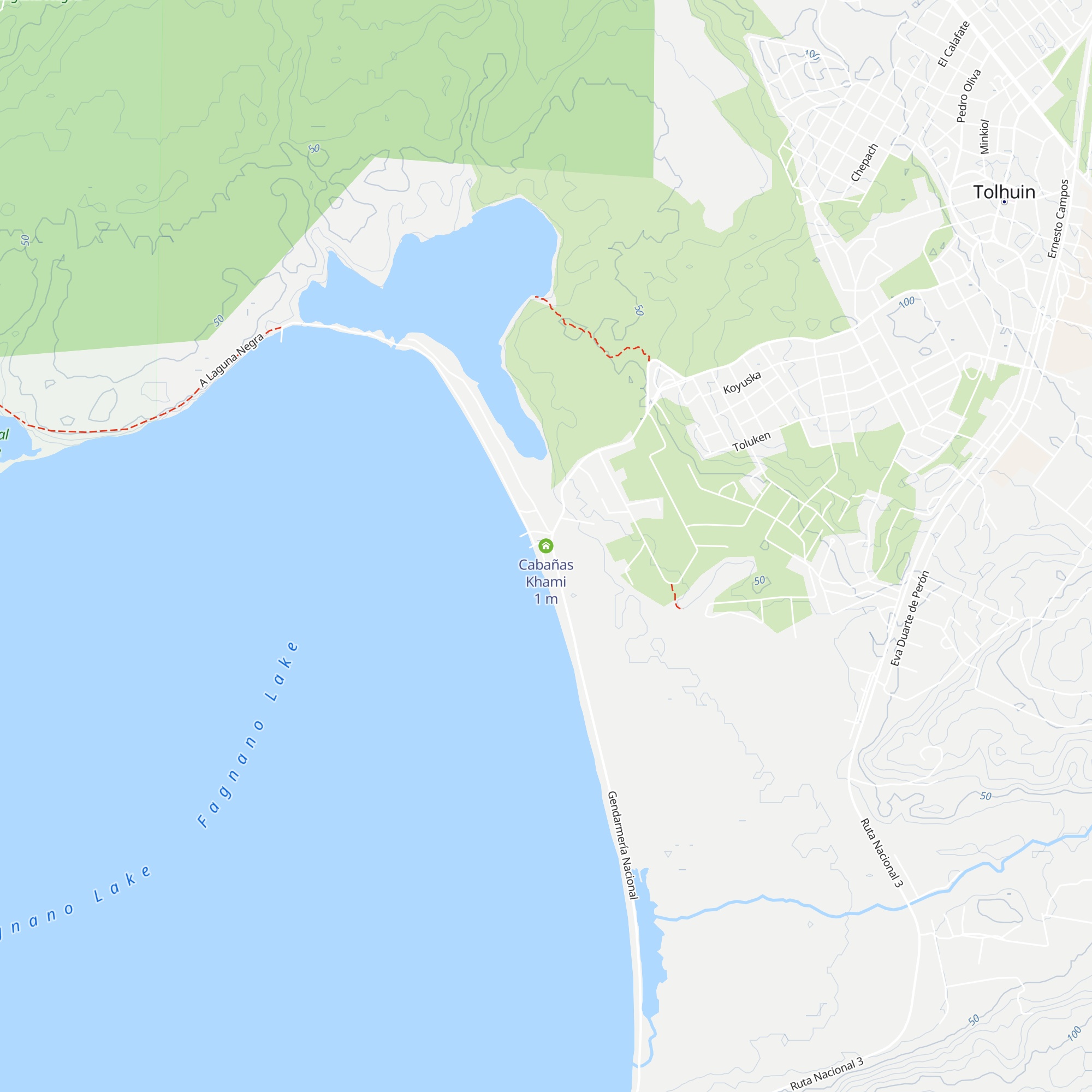 Cabañas Khami map