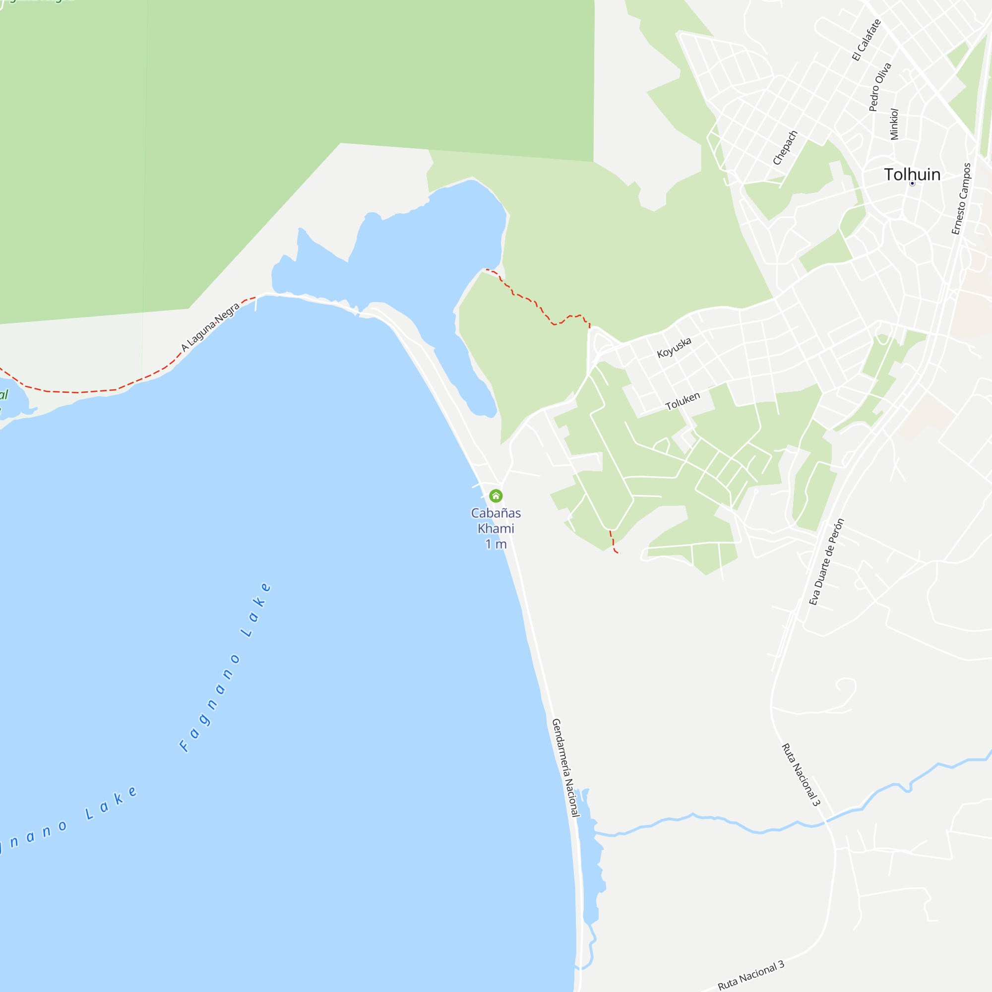Cabañas Khami map