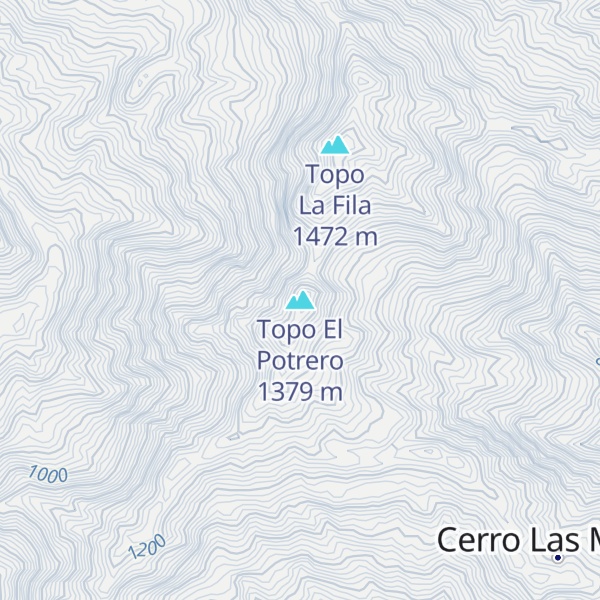 Map of Topo El Potrero