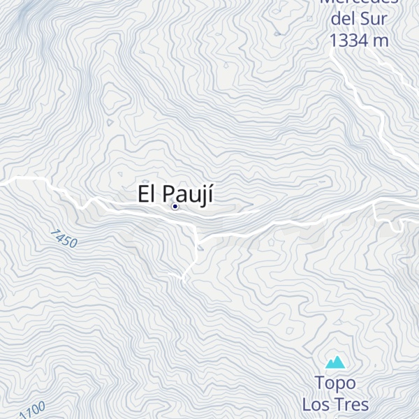 Map of Topo El Paují