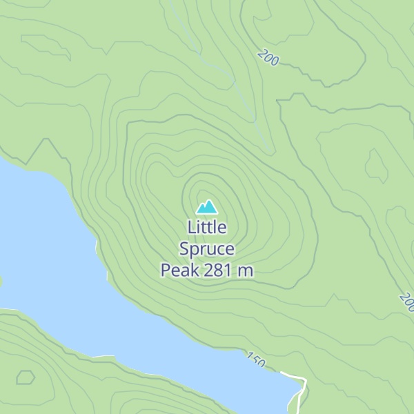 Map of Little Spruce Peak