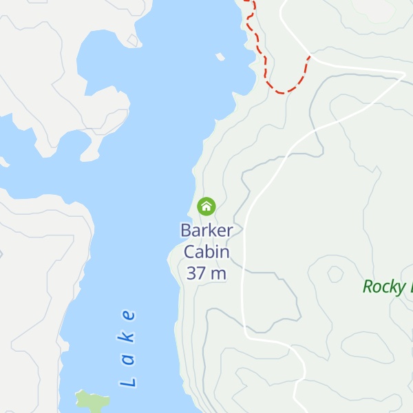 Map of Barker Cabin