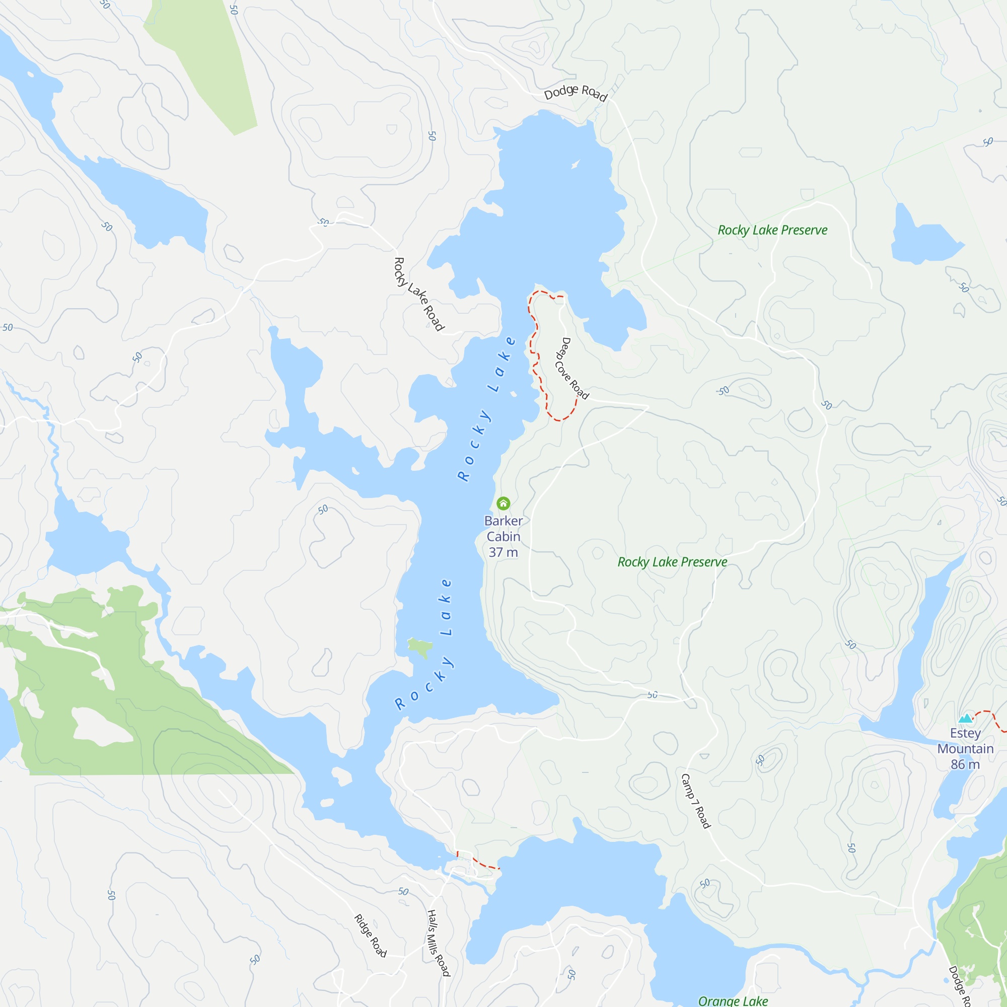 Barker Cabin map