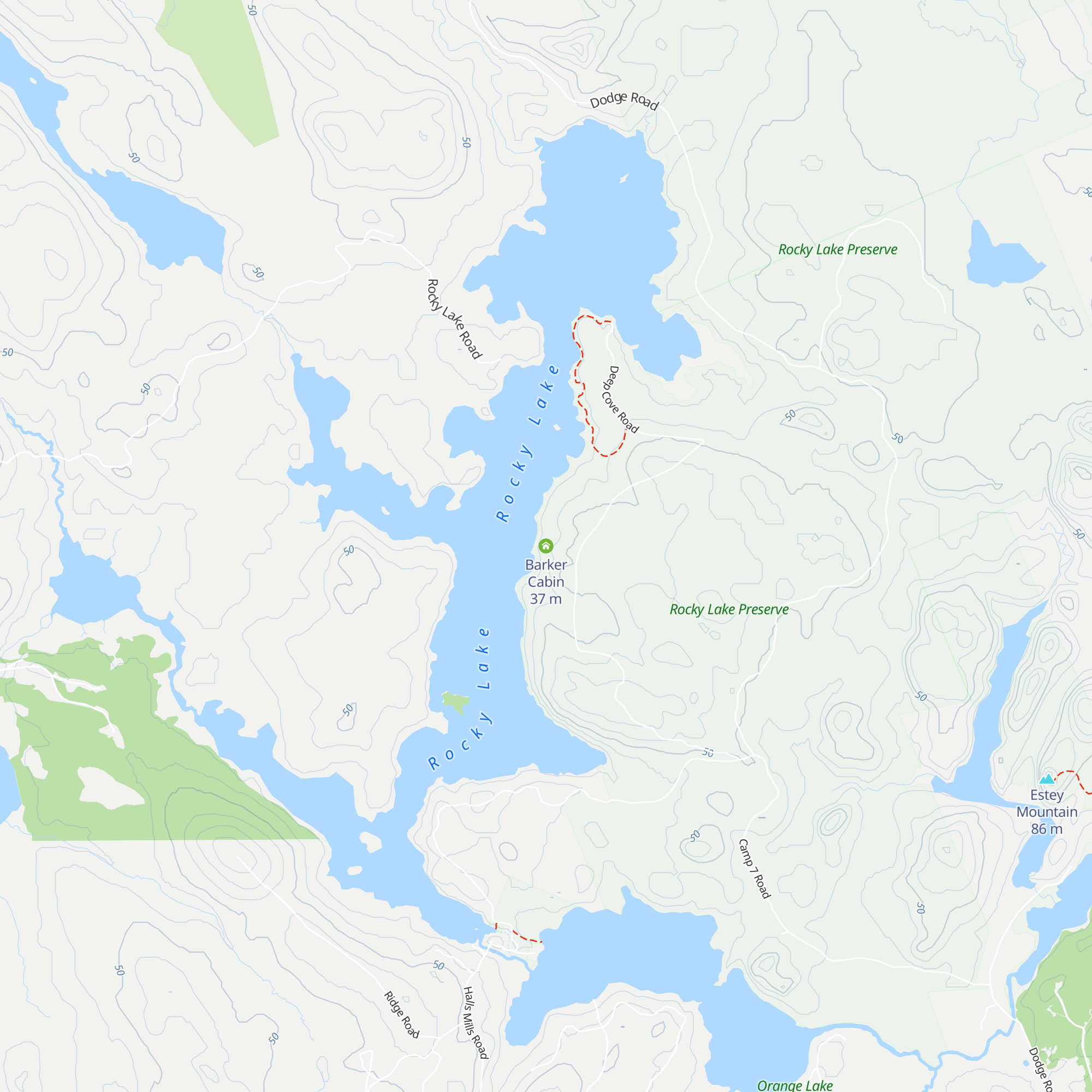 Barker Cabin map