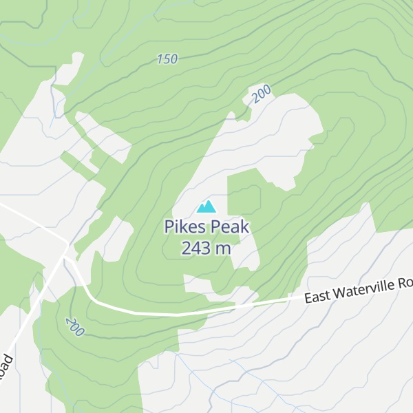 Map of Pikes Peak