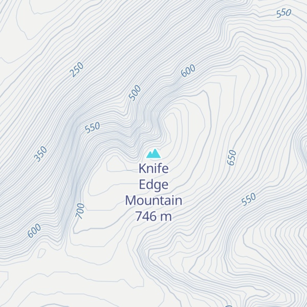 Map of Knife Edge Mountain