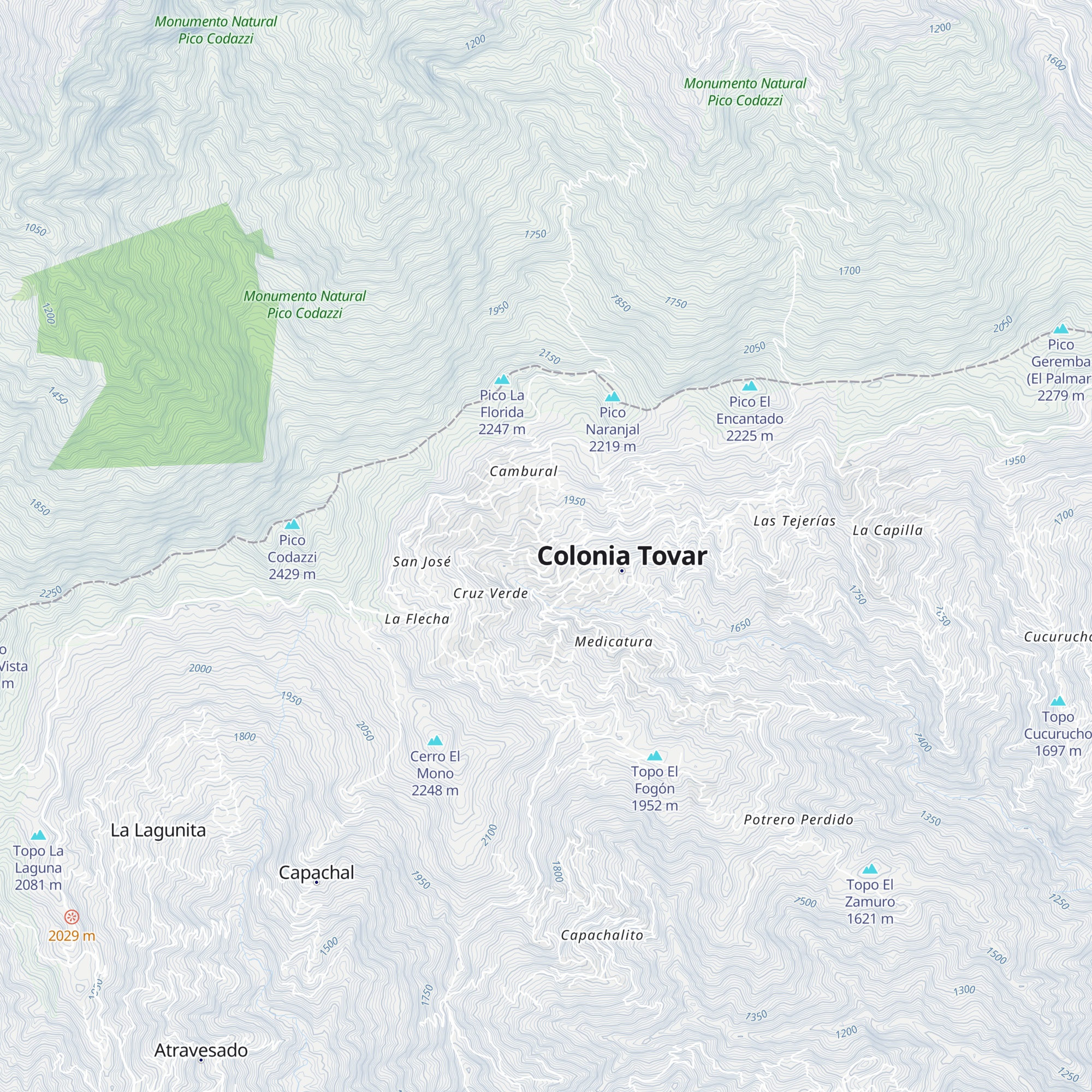 Cabañas Breidenbach map