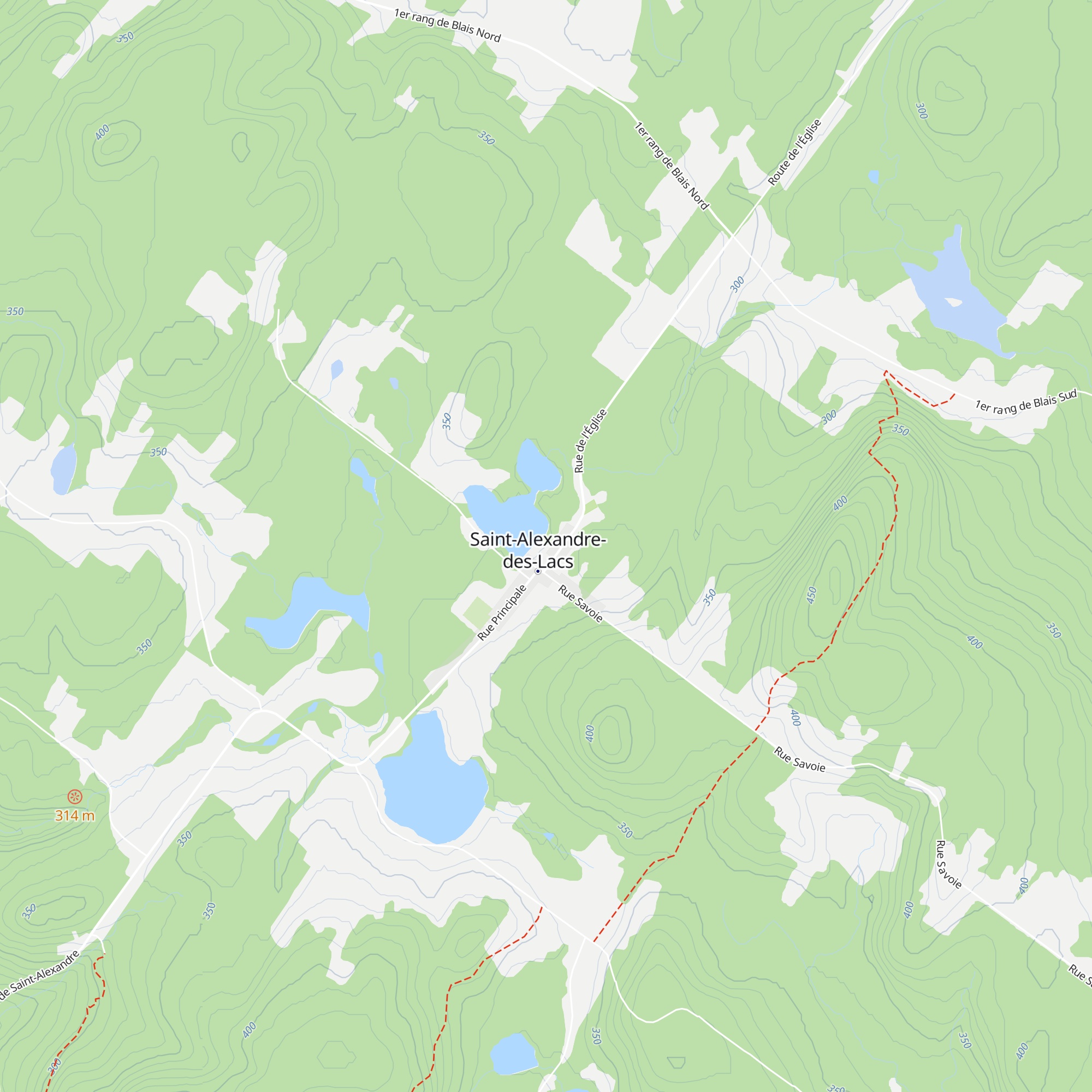 Abri de Saint-Alexandre-des-Lacs map