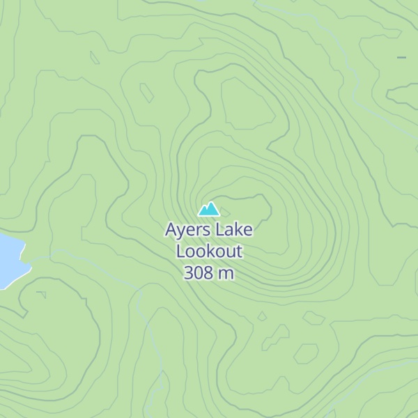 Map of Ayers Lake Lookout