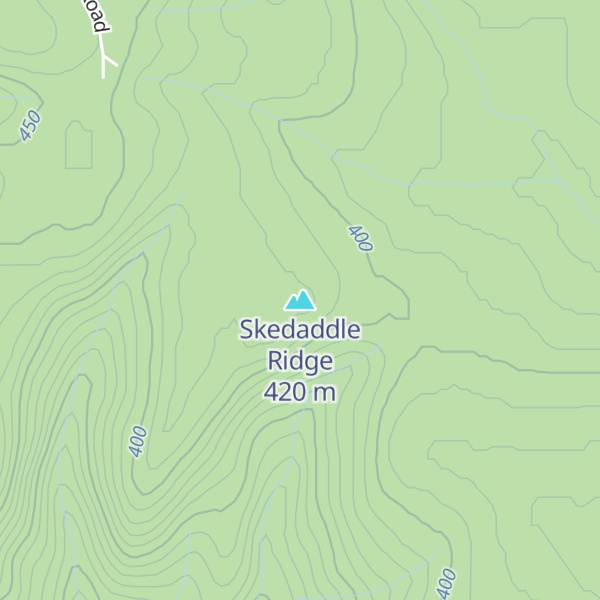 Map of Skedaddle Ridge