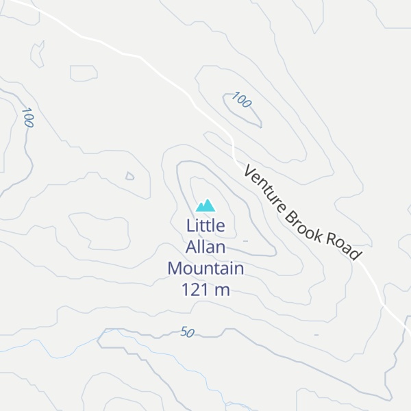 Map of Little Allan Mountain