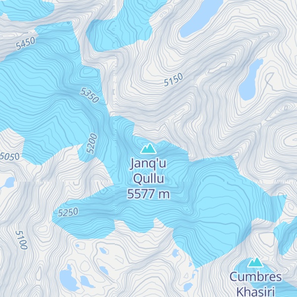 Map of Janq'u Qullu