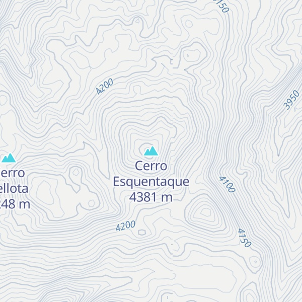 Map of Cerro Esquentaque