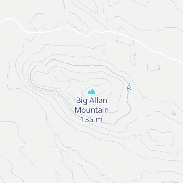 Map of Big Allan Mountain