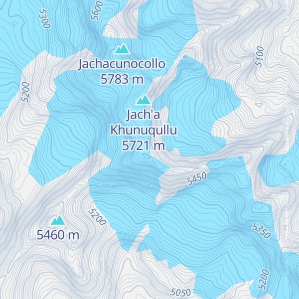 Map of Wayna Khunu Qullu