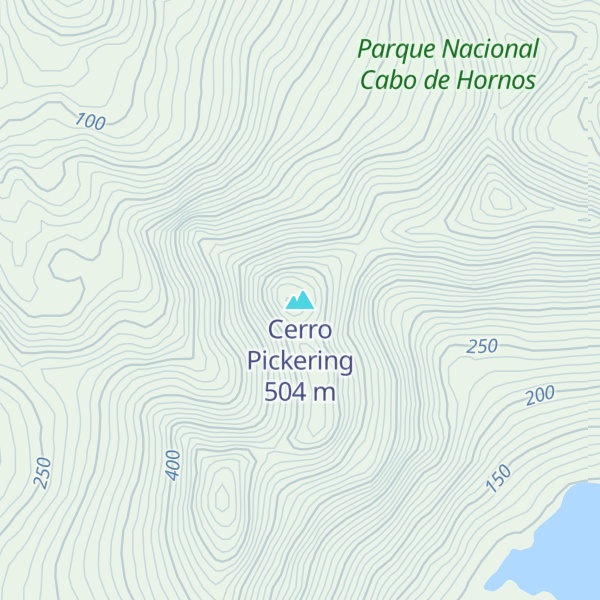 Map of Cerro Pickering