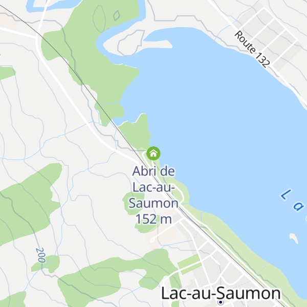 Map of Abri de Lac-au-Saumon