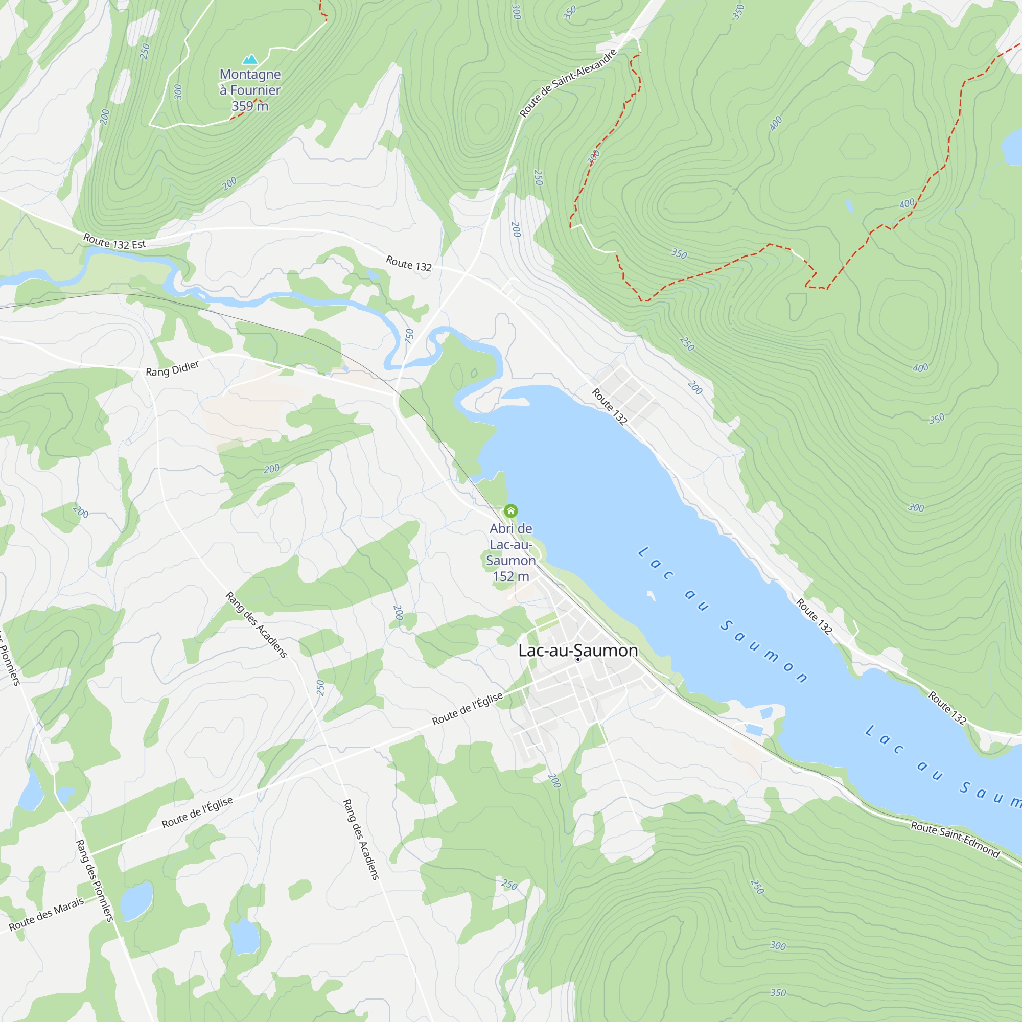Abri de Lac-au-Saumon map