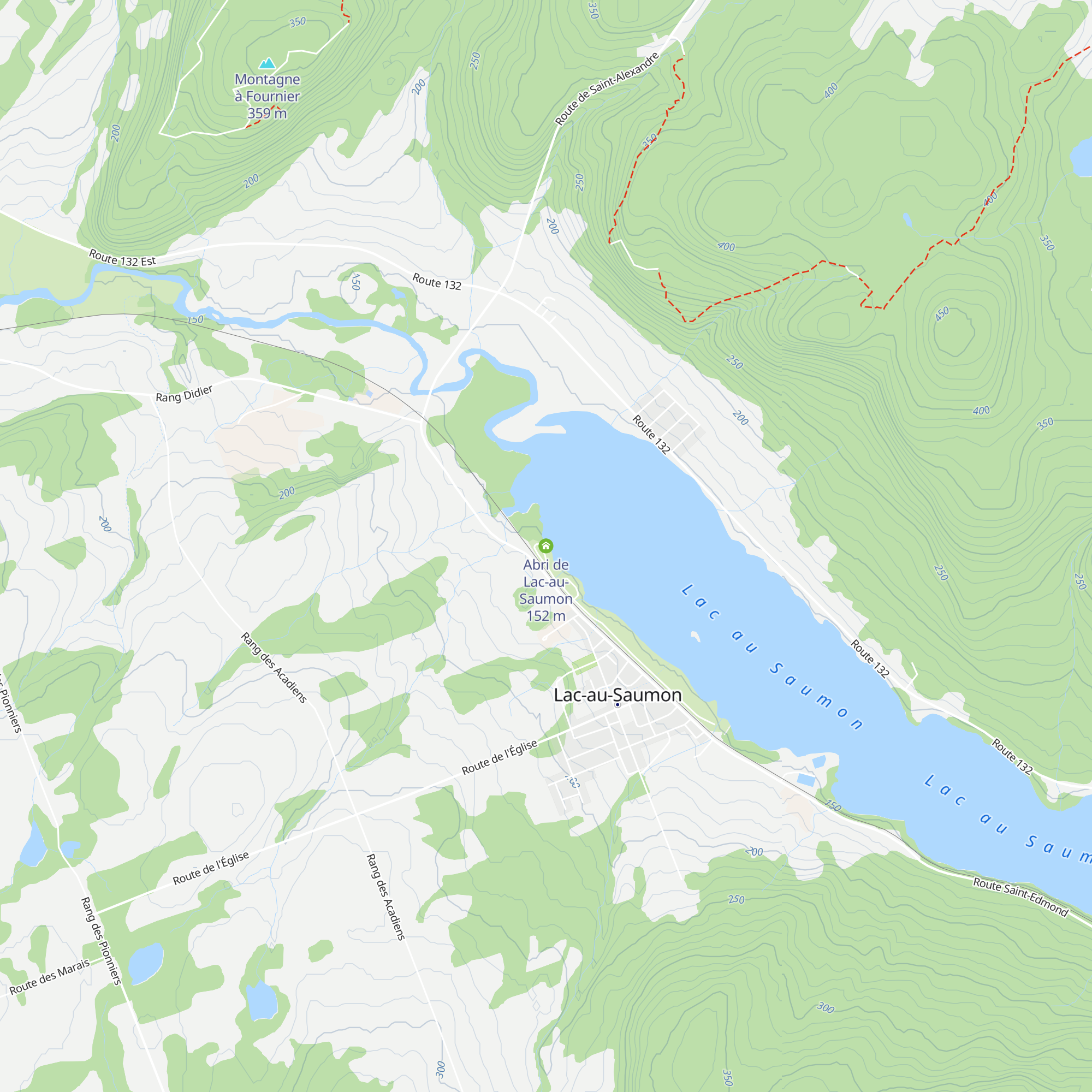 Abri de Lac-au-Saumon map