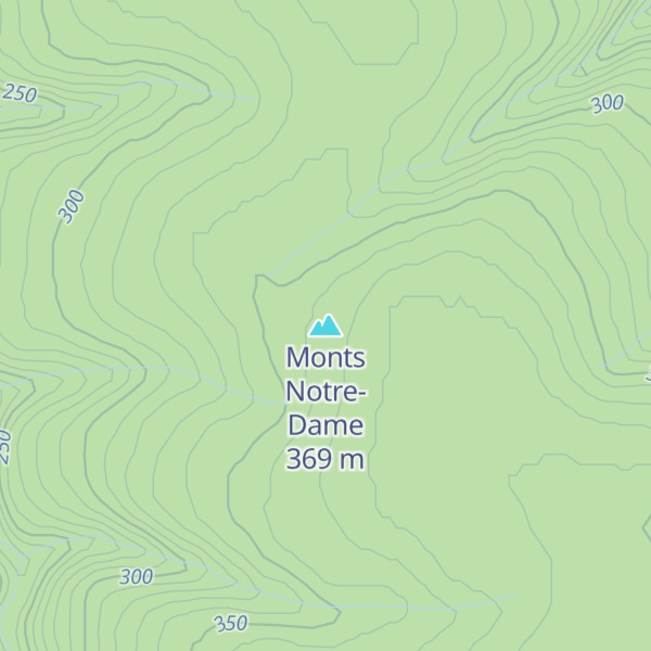 Map of Monts Notre-Dame