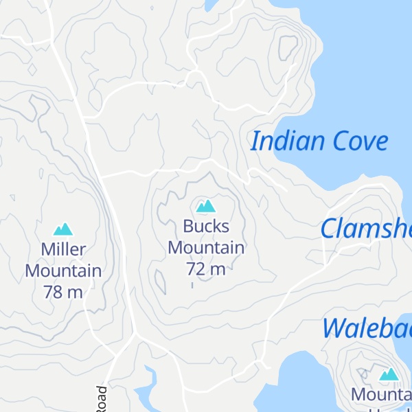 Map of Bucks Mountain