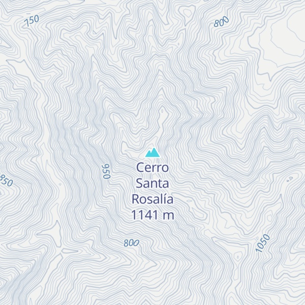 Map of Cerro Santa Rosalía