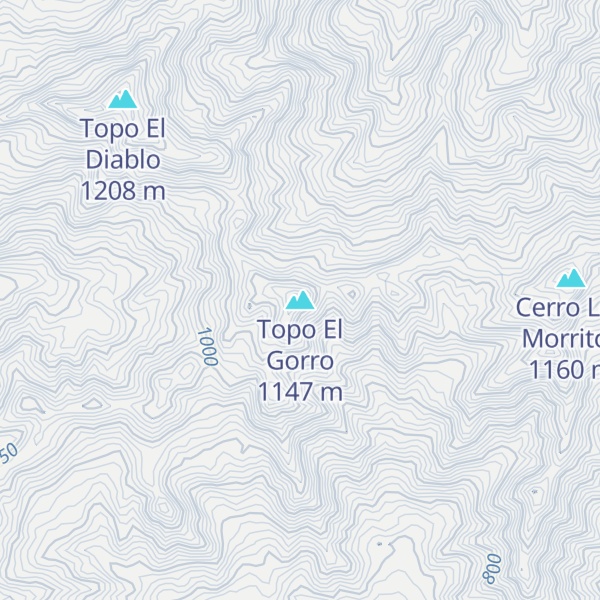 Map of Topo El Gorro