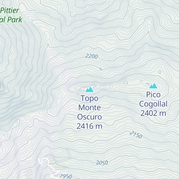 Map of Topo Monte Oscuro