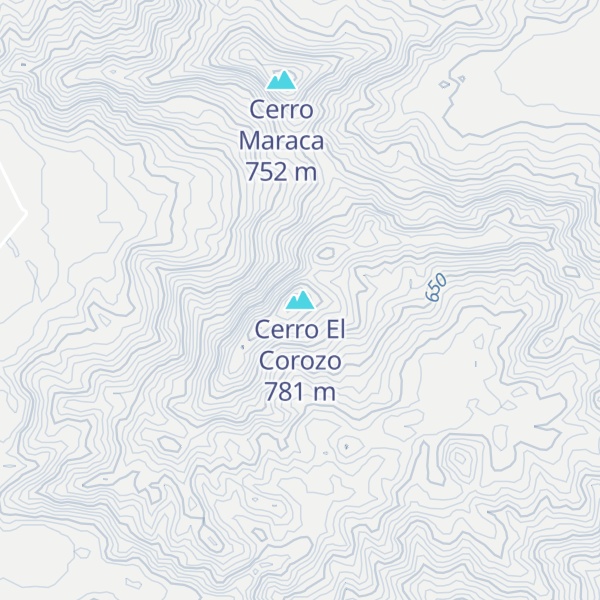Map of Cerro El Corozo