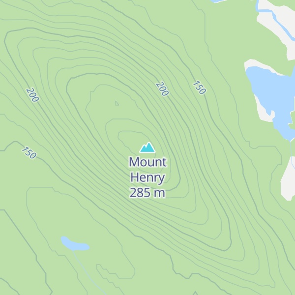 Map of Mount Henry