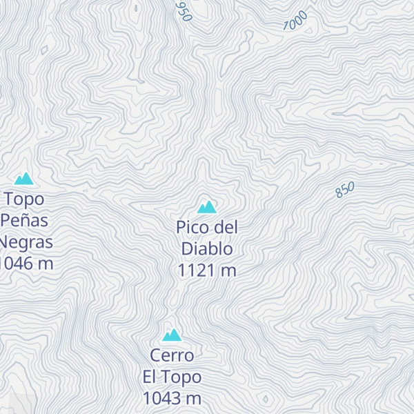 Map of Pico del Diablo
