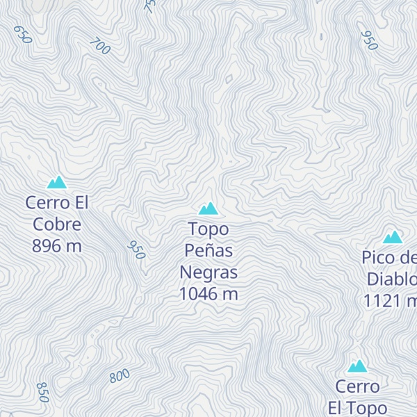 Map of Topo Peñas Negras