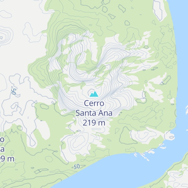 Map of Cerro Santa Ana