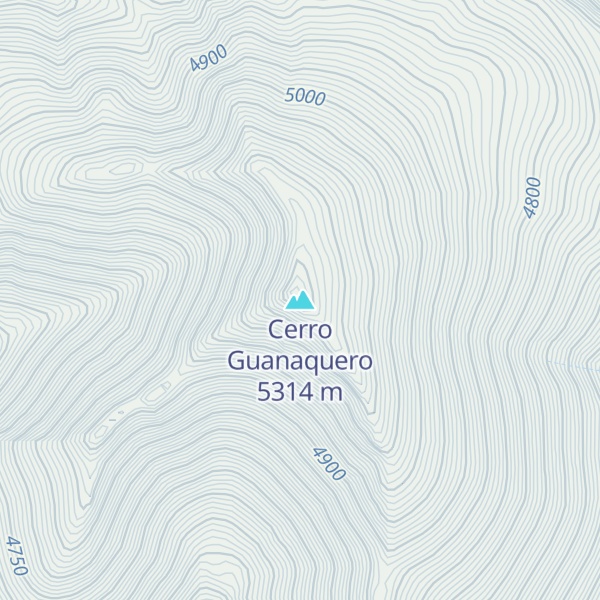 Map of Cerro Guanaquero