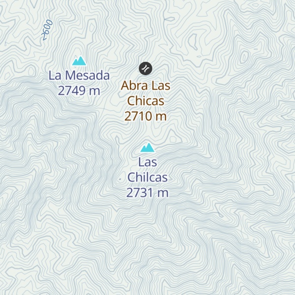 Map of Las Chilcas