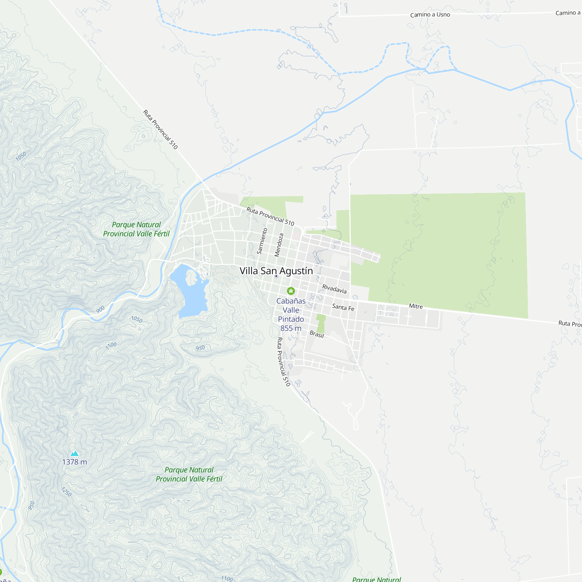 Cabañas Valle Pintado map