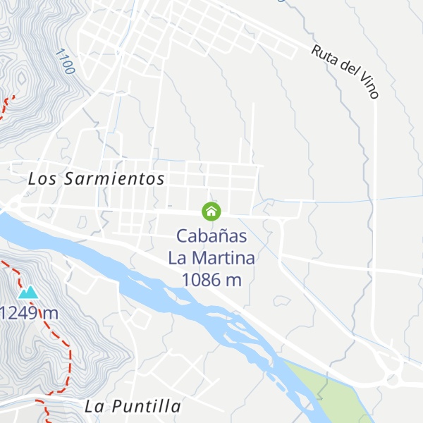 Map of Cabañas La Martina