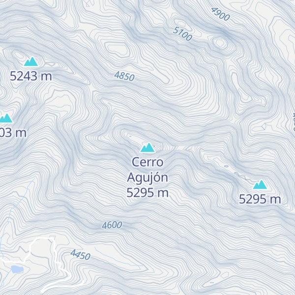 Map of Cerro Agujón