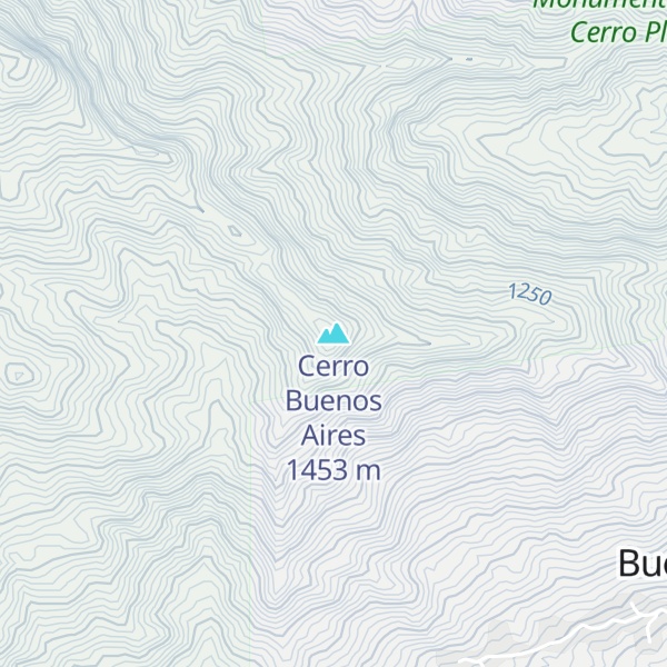 Map of Cerro Buenos Aires