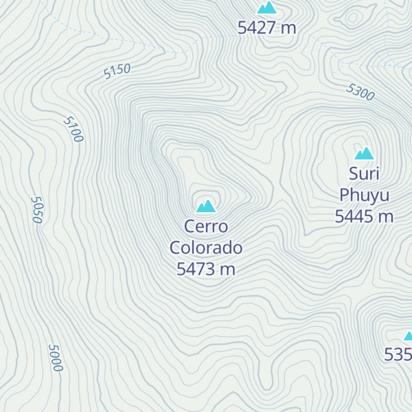 Map of Cerro Colorado
