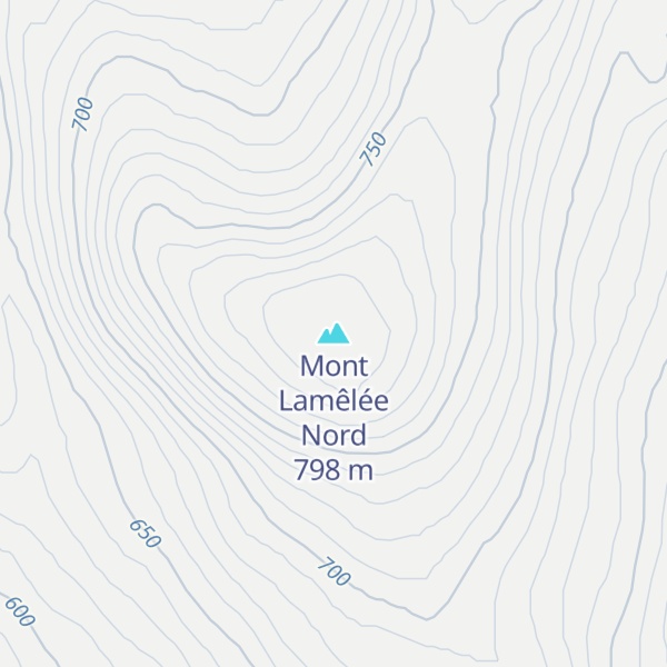 Map of Mont Lamêlée Nord