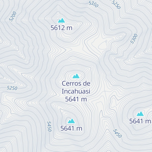 Map of Cerros de Incahuasi