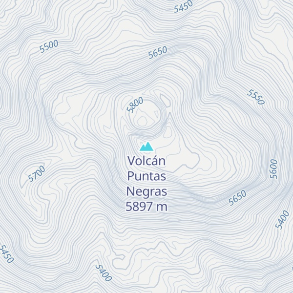 Map of Volcán Puntas Negras
