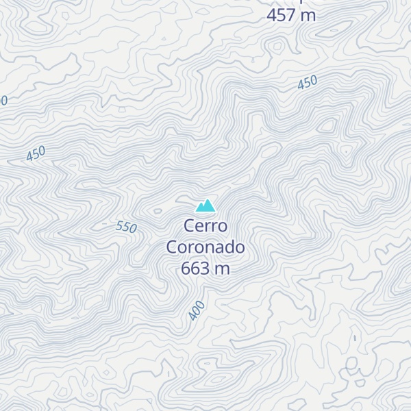 Map of Cerro Coronado