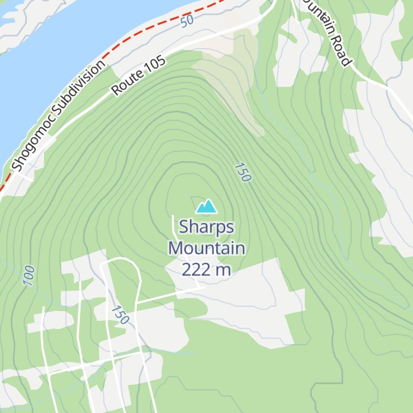 Map of Sharps Mountain
