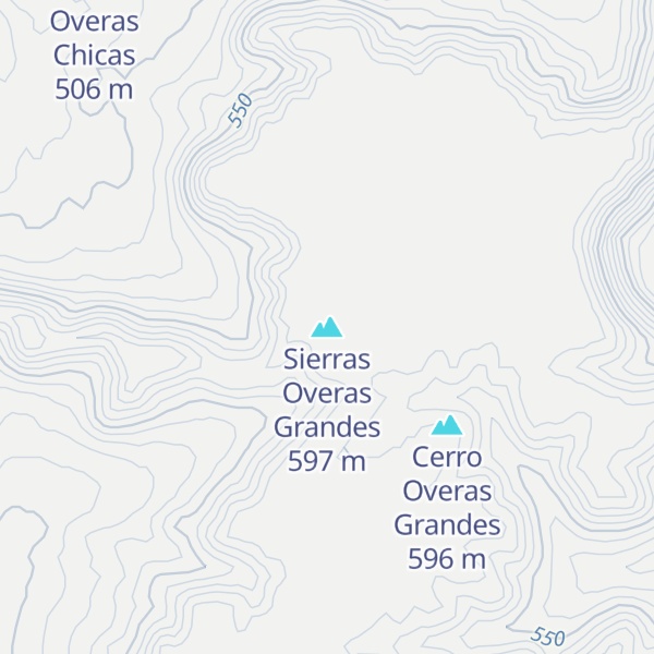 Map of Sierras Overas Grandes